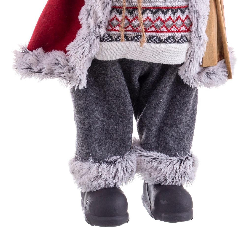 Lolahome Figura De Papá Noel De Tela Roja De 60cm