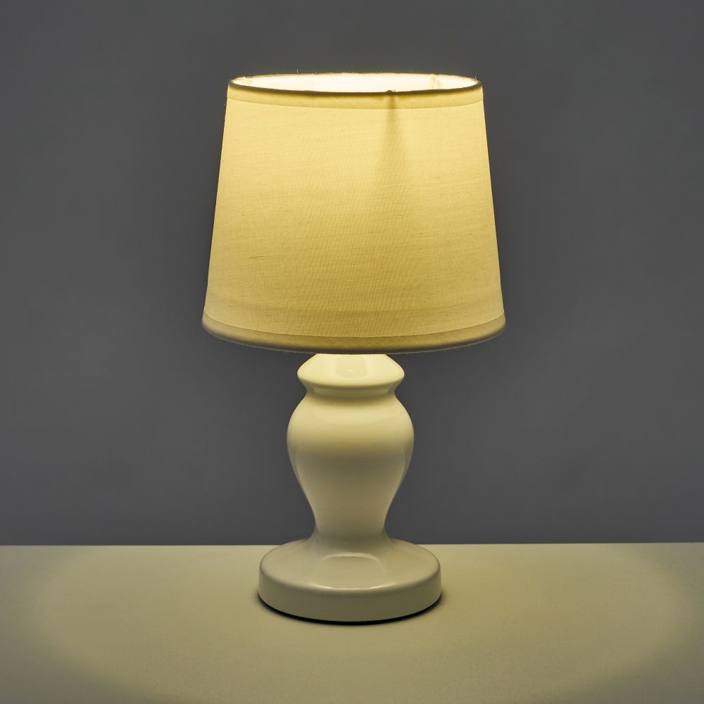 Lolahome Lámpara De Mesita De Noche Cerámica 26 Cm