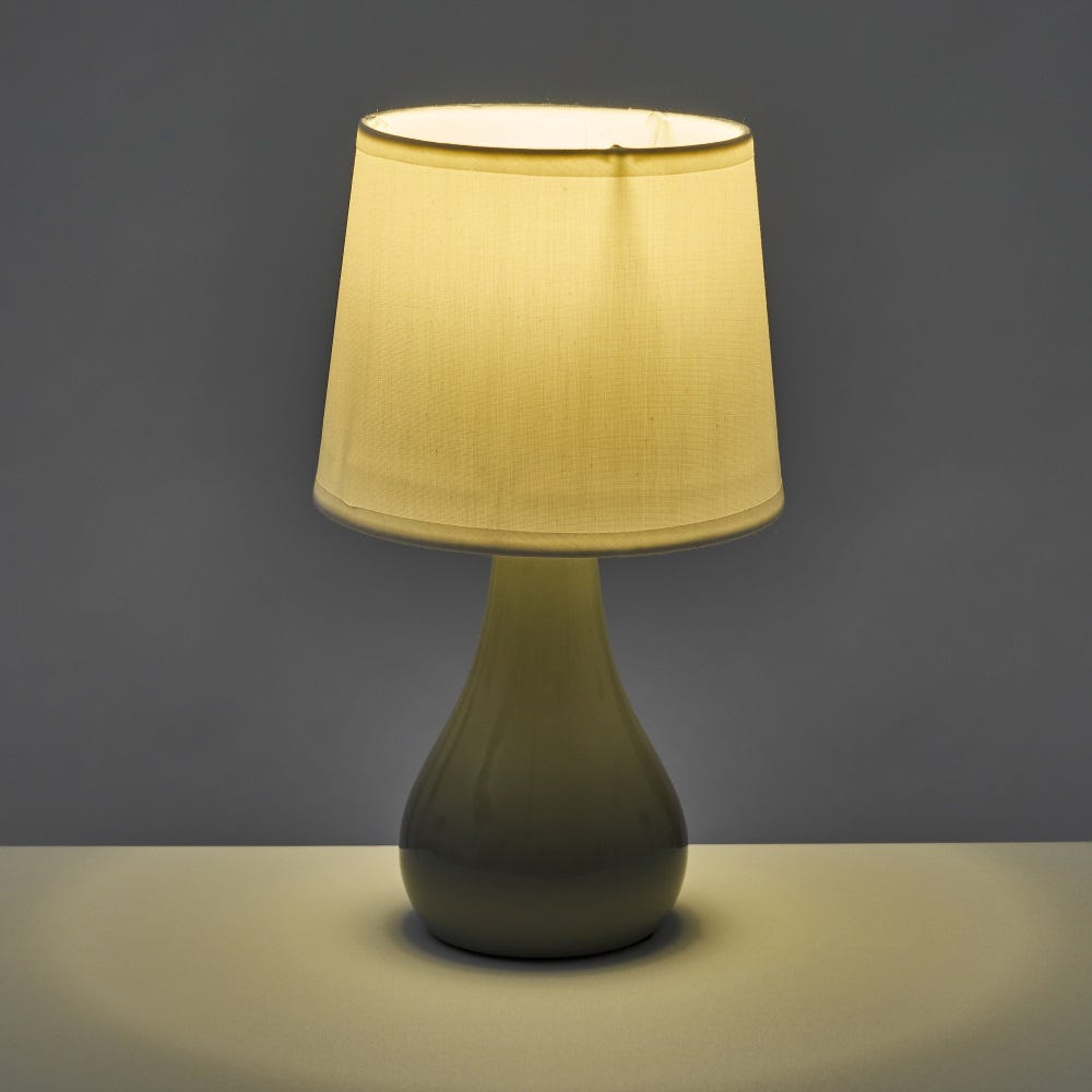 Lolahome Lámpara De Mesita De Noche Cerámica 26 Cm