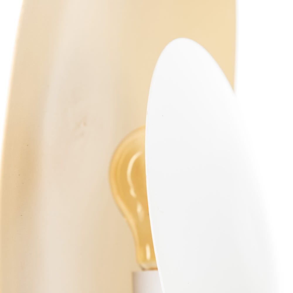 Lolahome Lámpara De Pie Círculos Blanco Y Dorado