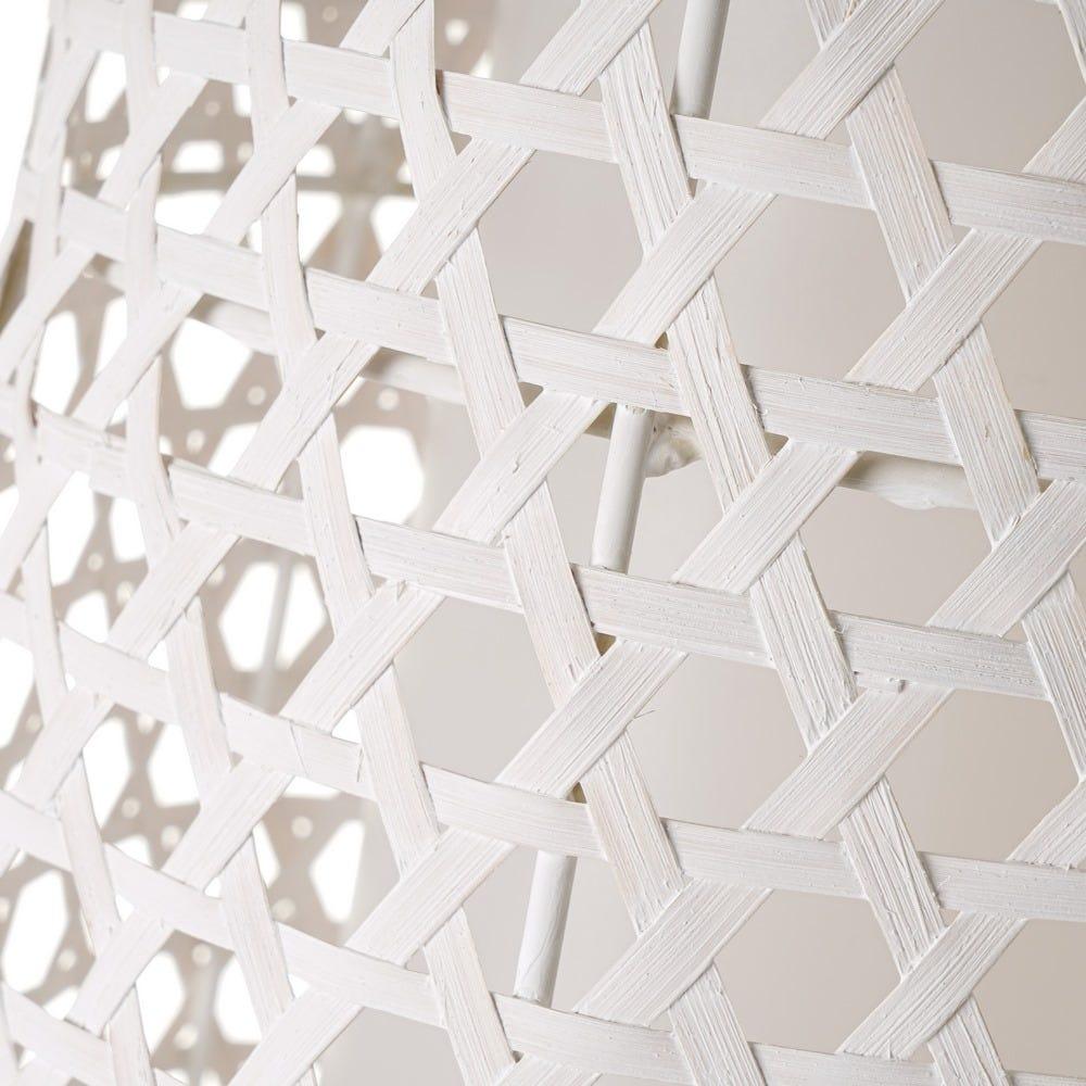 Lolahome Lámpara De Pie Rejilla Blanco