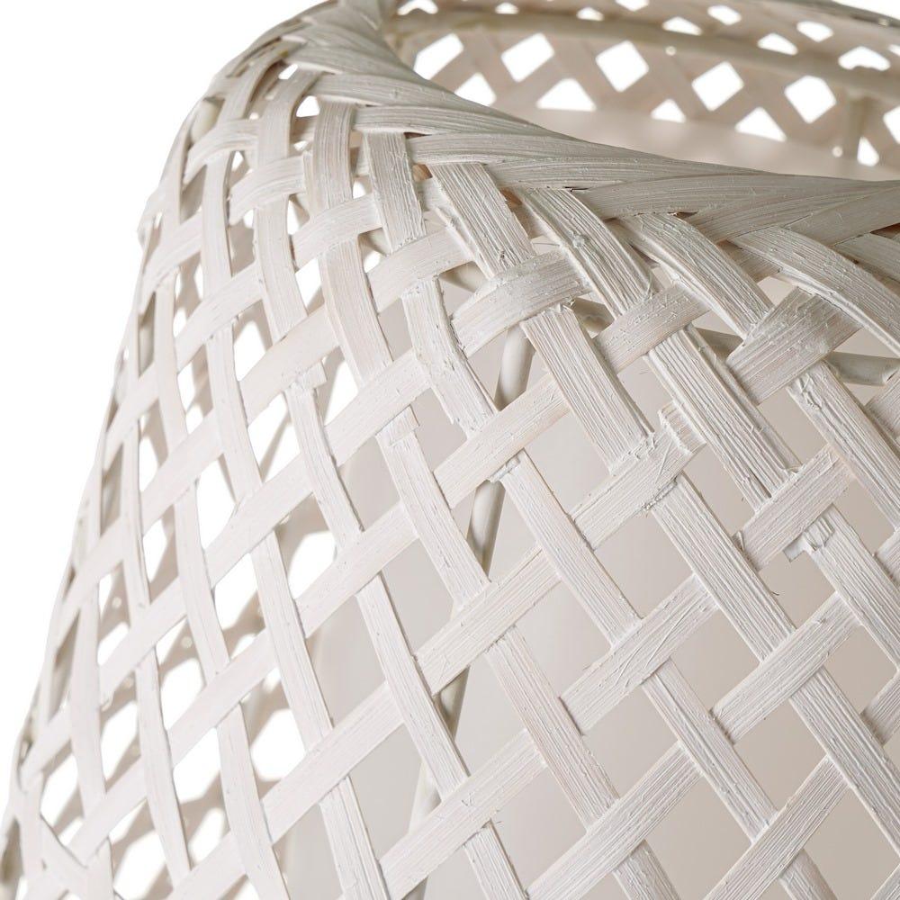 Lolahome Lámpara De Pie Rejilla Blanco