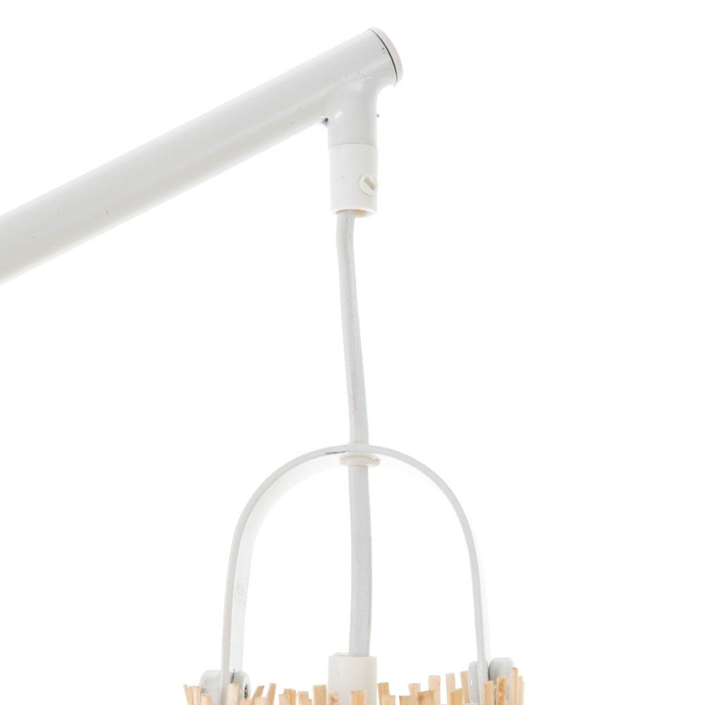 Lolahome Lámpara De Pie Varillas Blanco