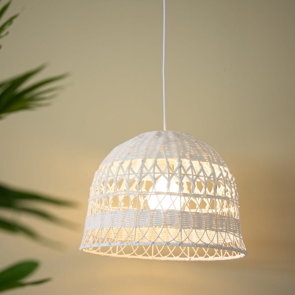 lolahome Lámpara de techo campana blanco