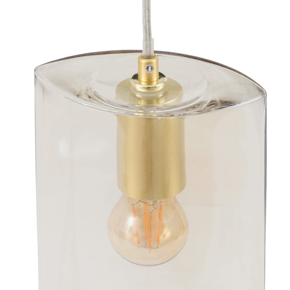 lolahome Lámpara de techo cilíndrico dorado