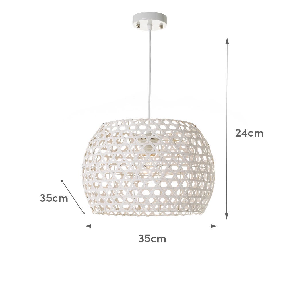 Lolahome Lámpara De Techo Rejilla Blanco