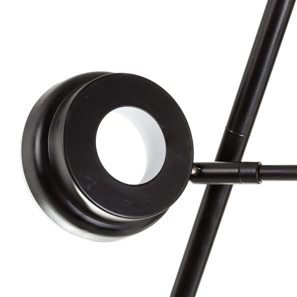 Lolahome Lámpara Led De Pie Negra De 154x70x70 Cm