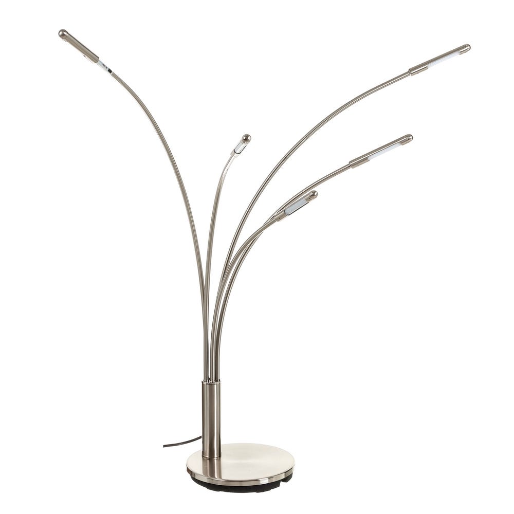 lolahome Lámpara led plateada de 98x21x78 cm