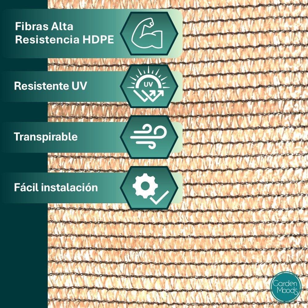 lolahome Malla de sombreo beige de 10x1 metros