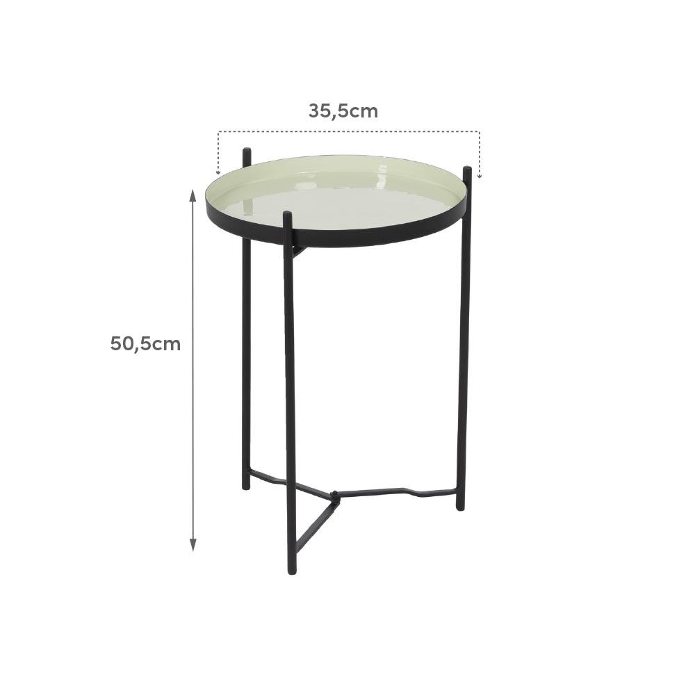 Lolahome Mesa Auxiliar Bandeja Verde Pequeña