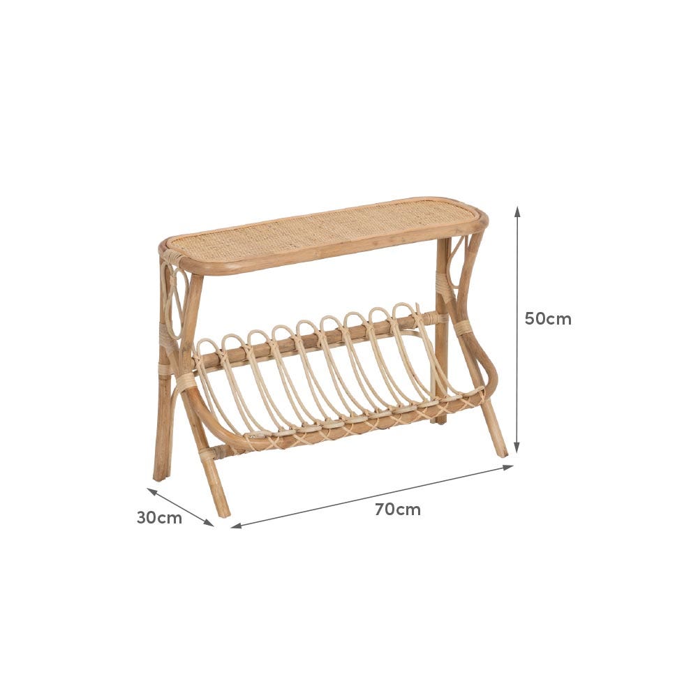 Lolahome Mesa Auxiliar Con Revistero