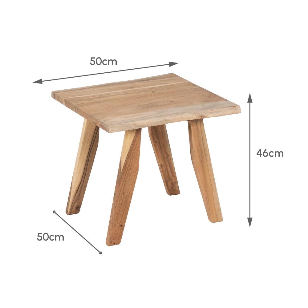 Lolahome Mesa Auxiliar De Madera De Acacia