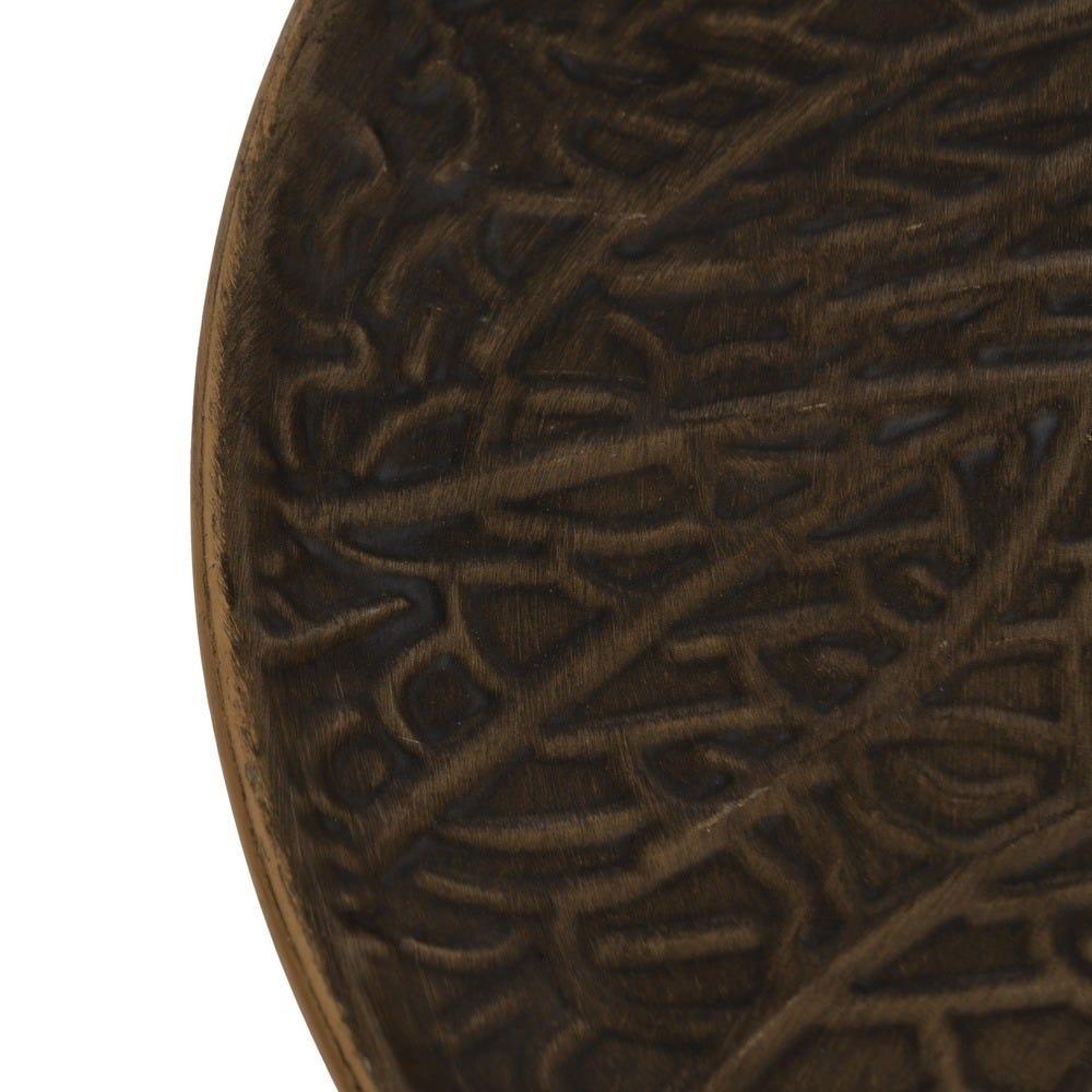 Lolahome Mesa Auxiliar Dorado Envejecido