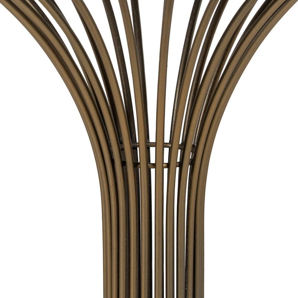 Lolahome Mesa Auxiliar Pedestal Dorado