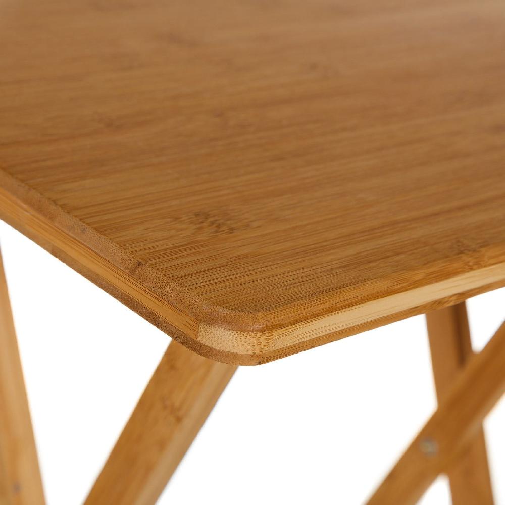 Lolahome Mesa Auxiliar Plegable De Bambú