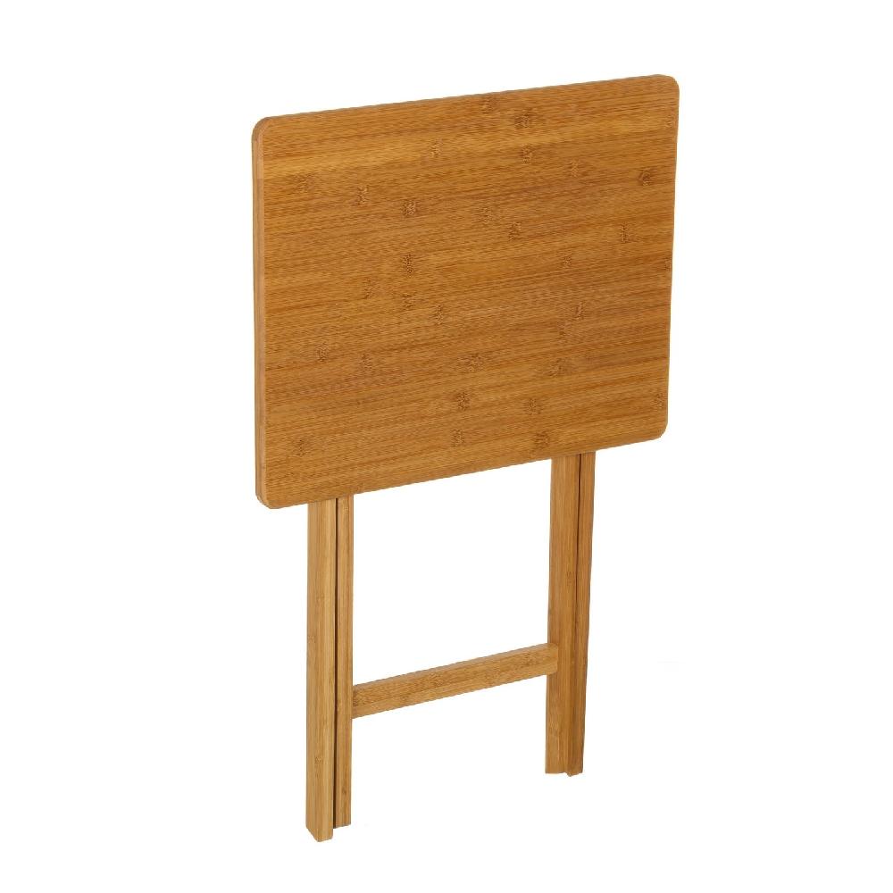 lolahome Mesa auxiliar plegable de bambú