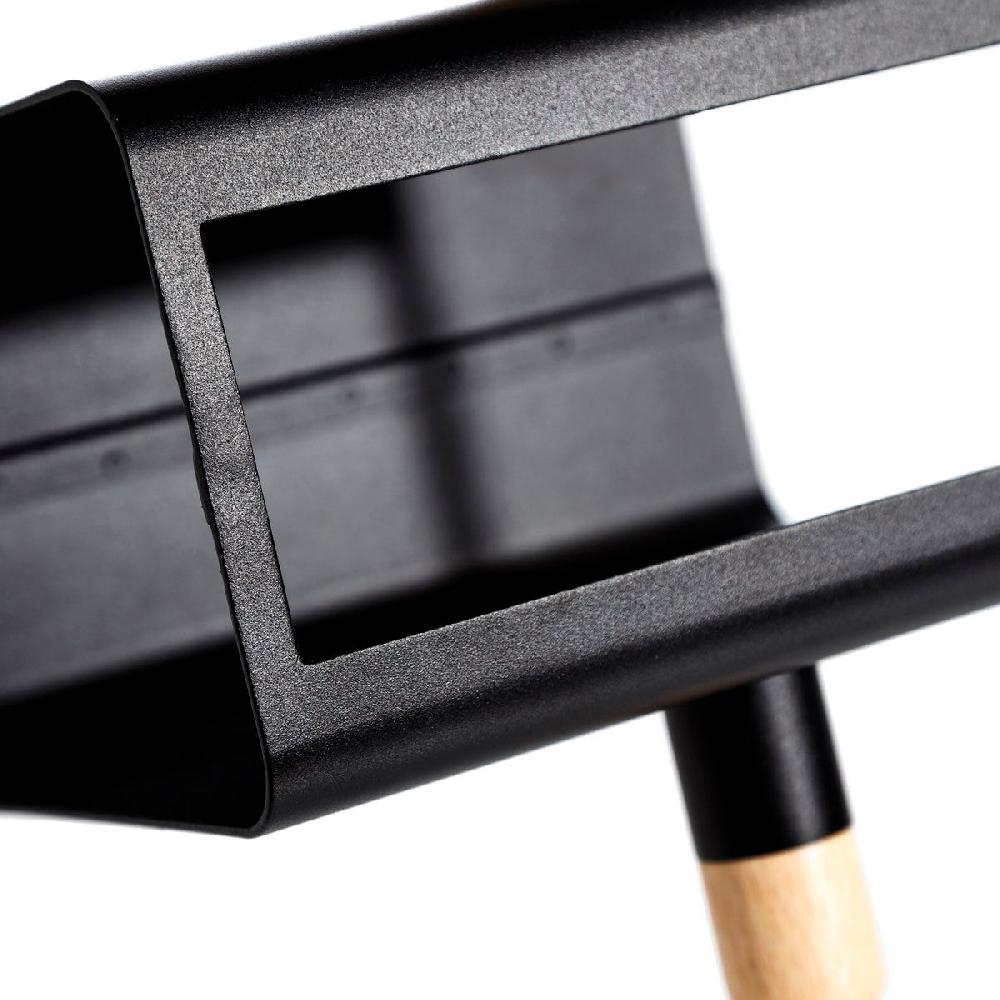 Lolahome Mesa Auxiliar Revistero Negra De 36x48 Cm