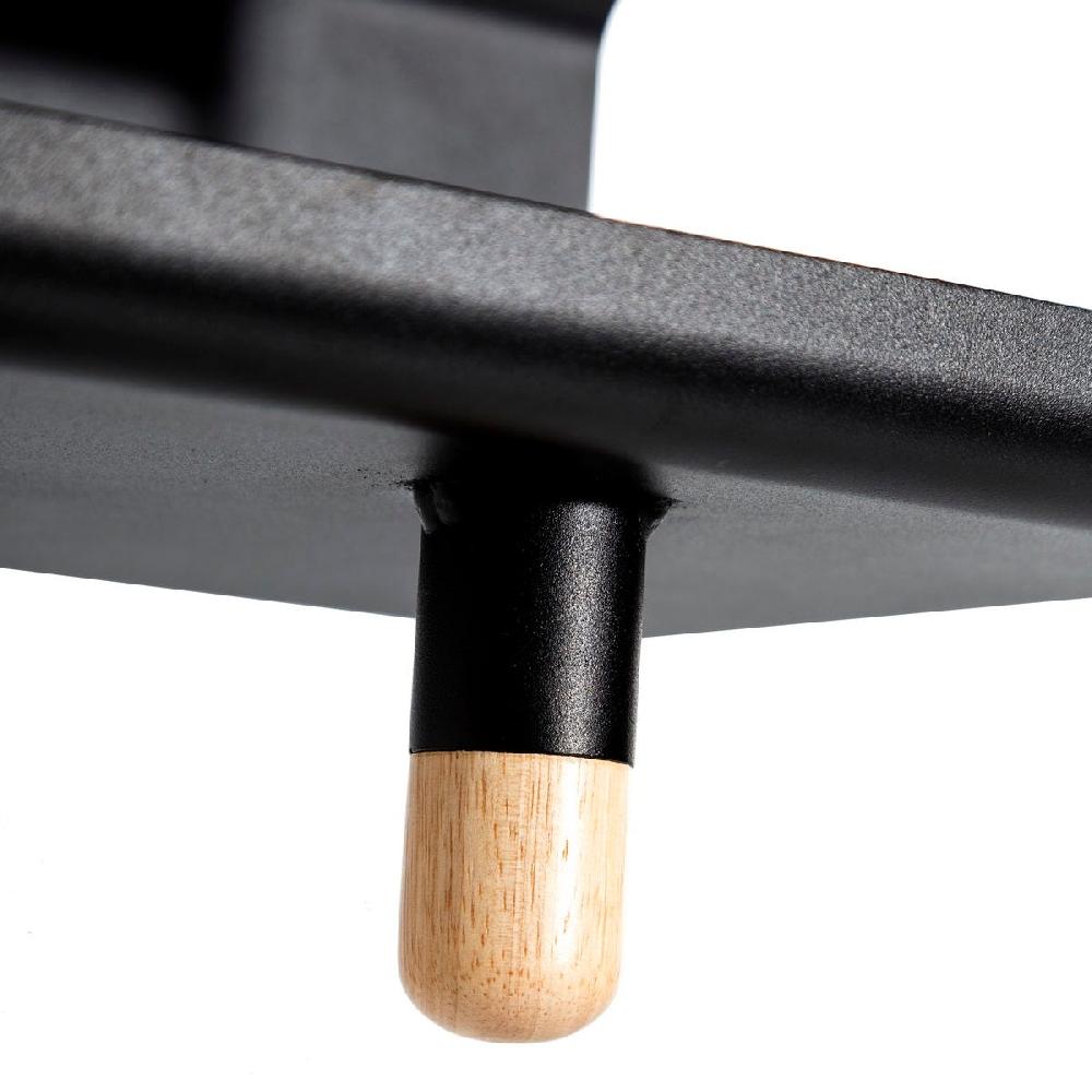 Lolahome Mesa Auxiliar Revistero Negra De 36x48 Cm