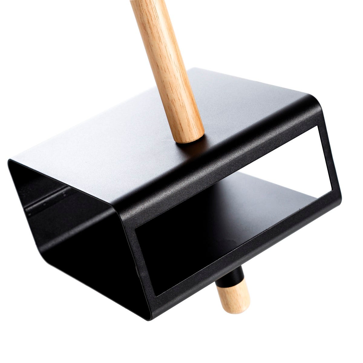 lolahome Mesa auxiliar revistero negra de 36x48 cm