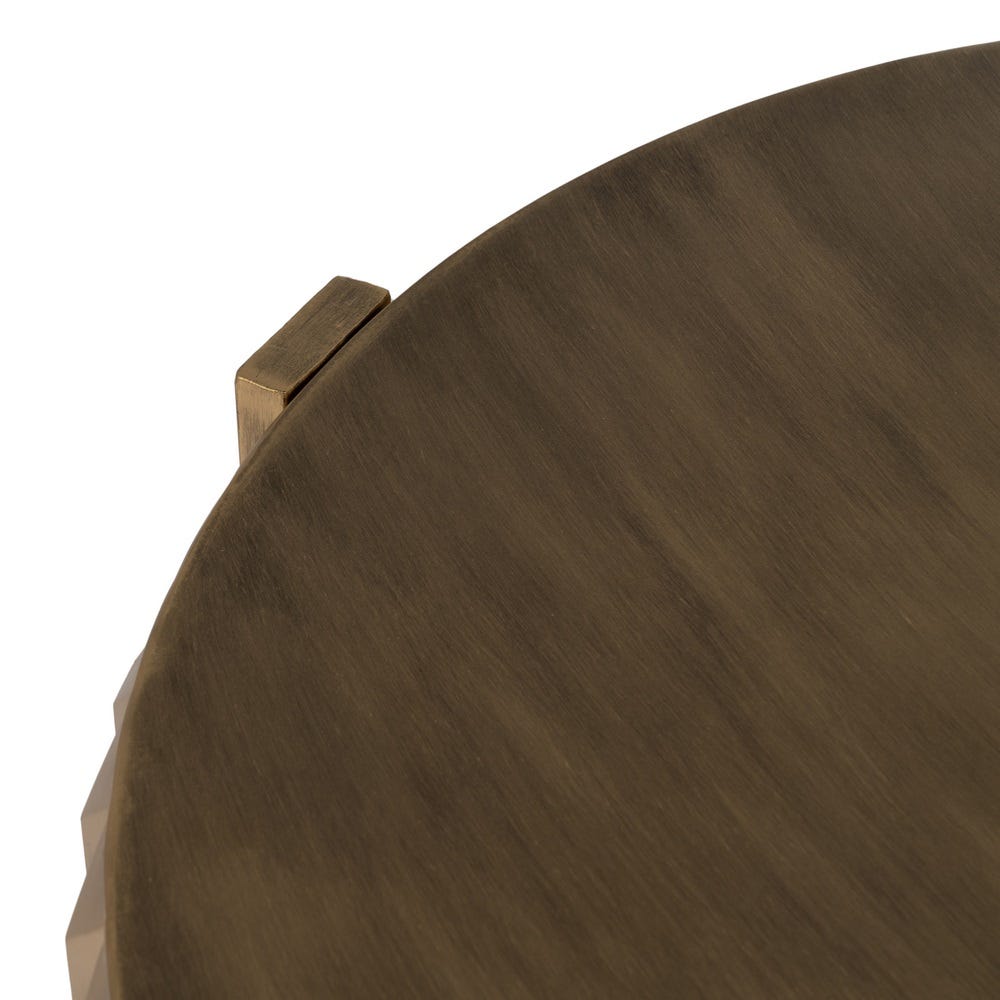 Lolahome Mesa Auxiliar Rombos Dorada Grande