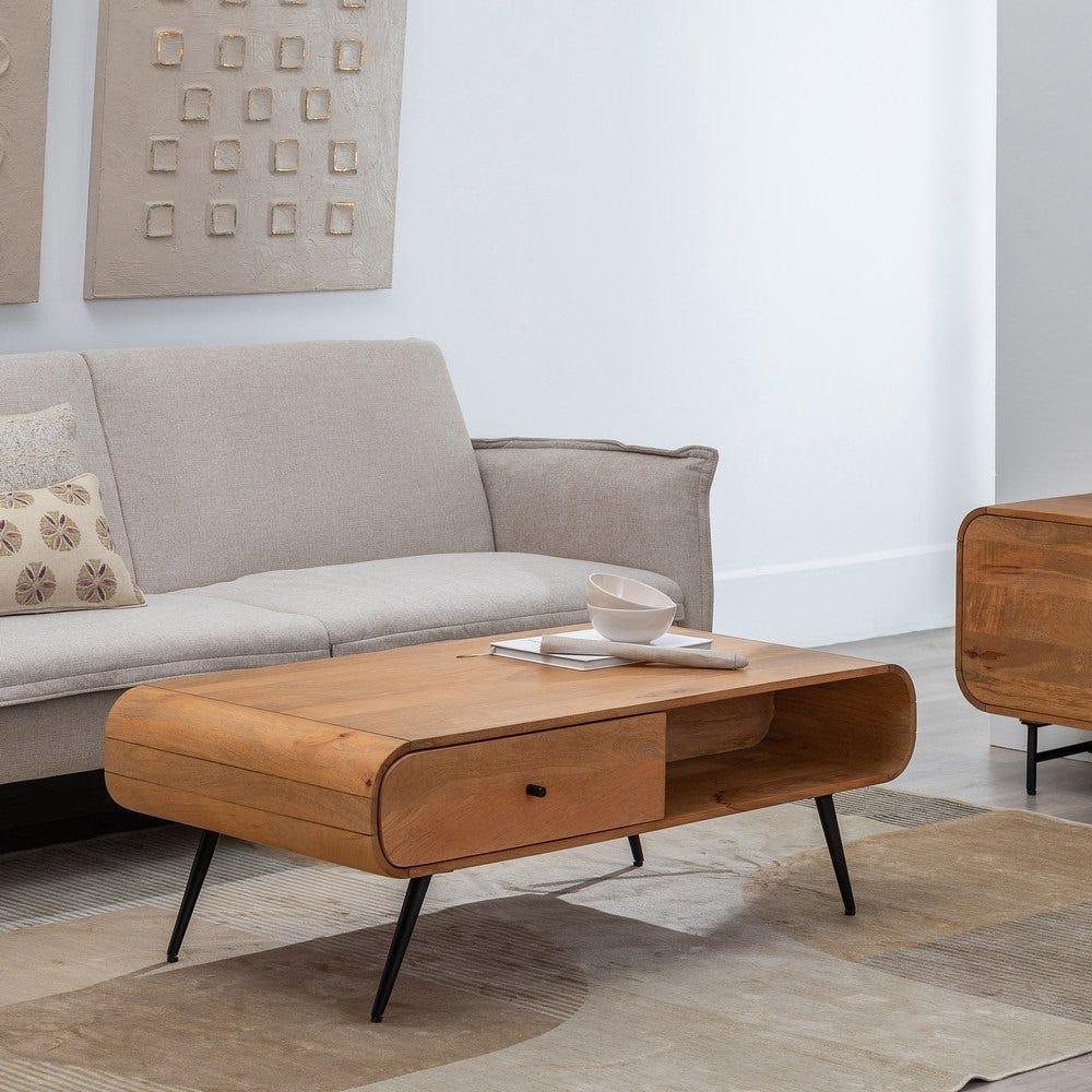 lolahome Mesa de centro 1 cajón Mahón