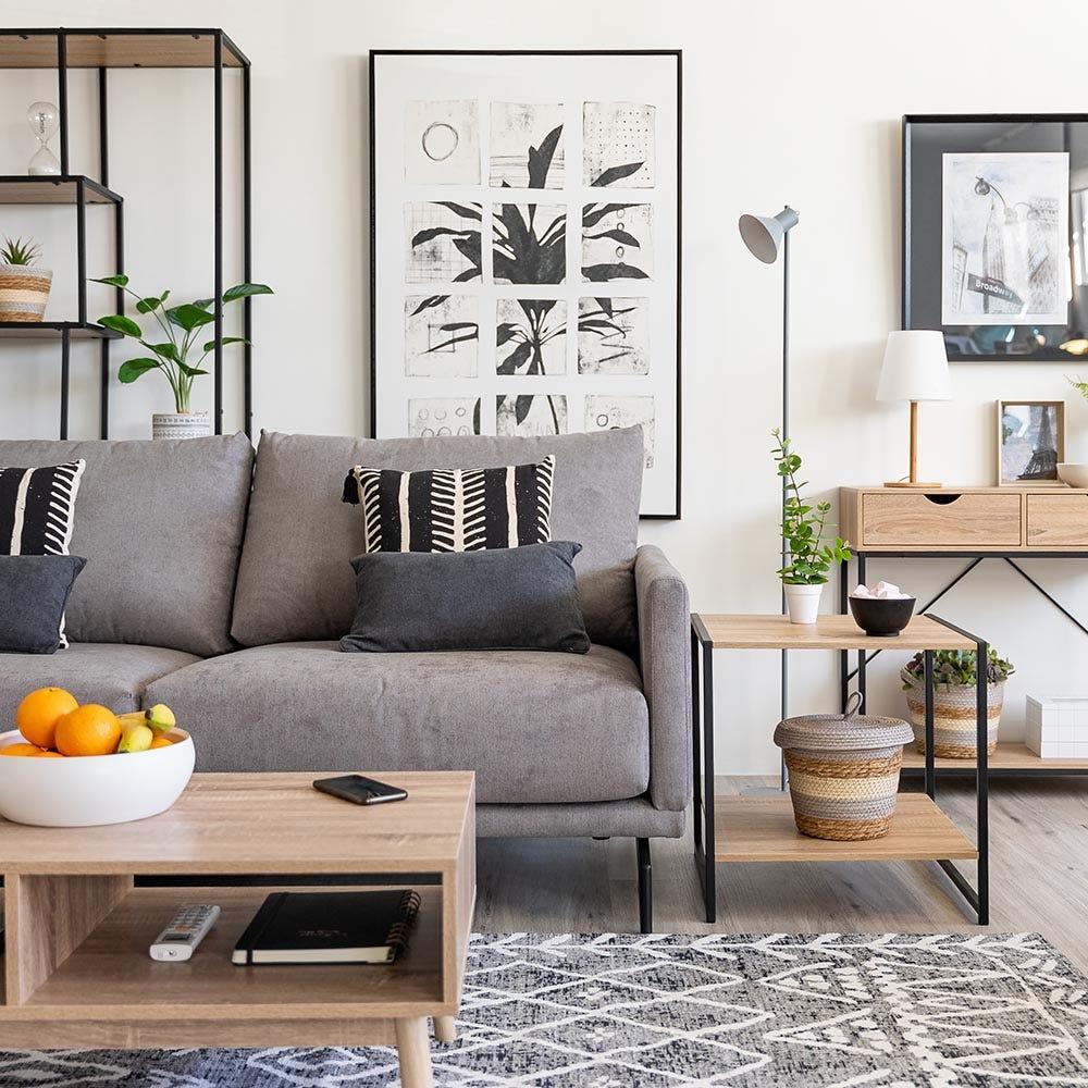 lolahome Mesa de centro con estante