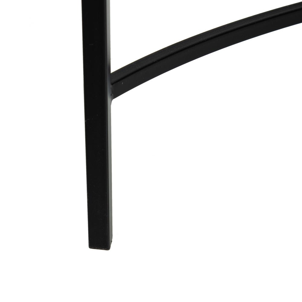 Lolahome Mesa De Centro De Cristal Negro