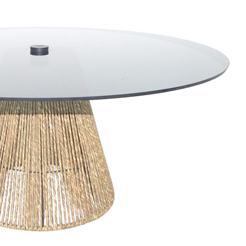 lolahome Mesa de centro de fibra natural