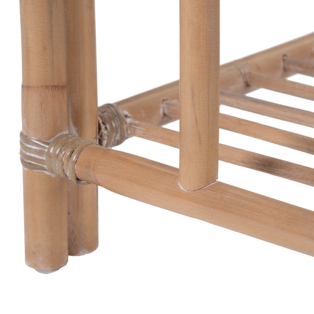 Lolahome Mesa De Centro De Ratán Y Cristal