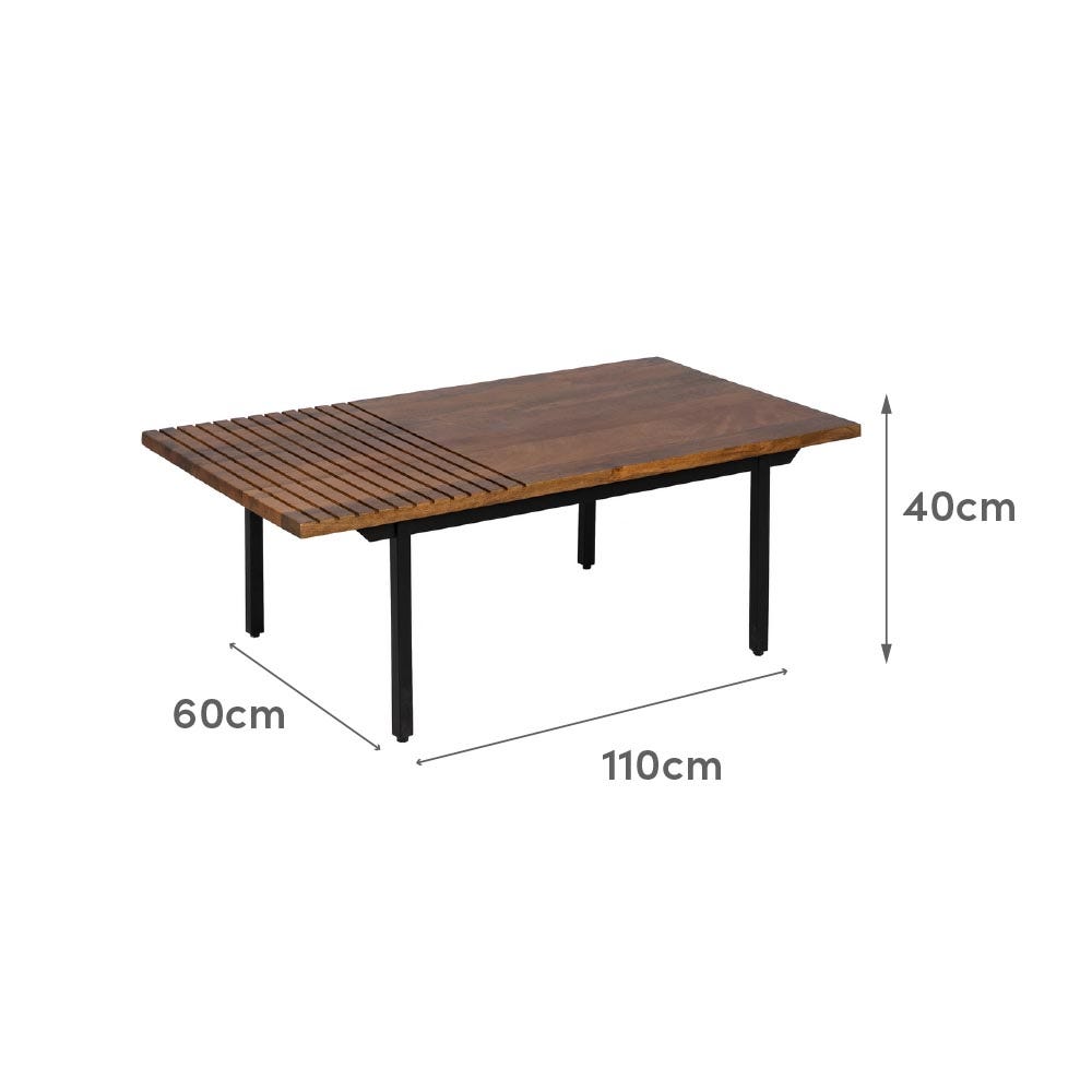 Lolahome Mesa De Centro Laminada Oscura