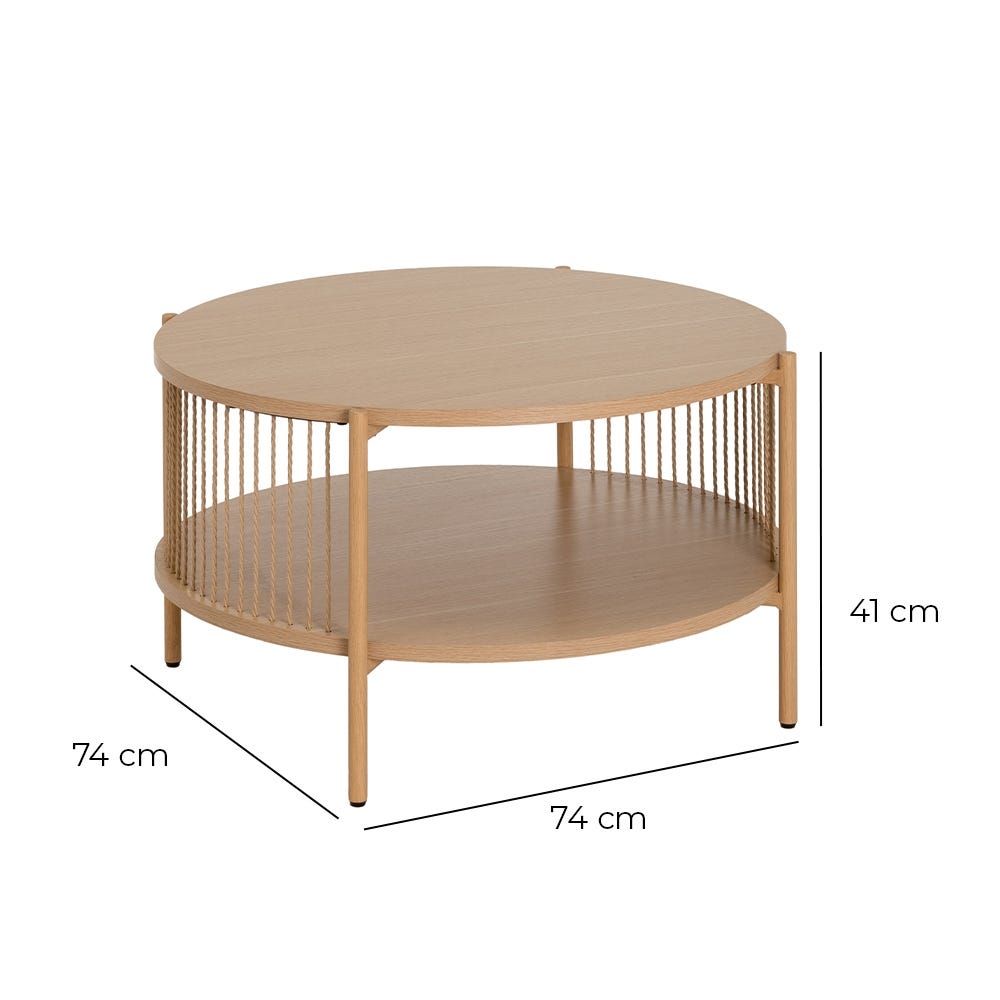 Lolahome Mesa De Centro Redonda Gaia