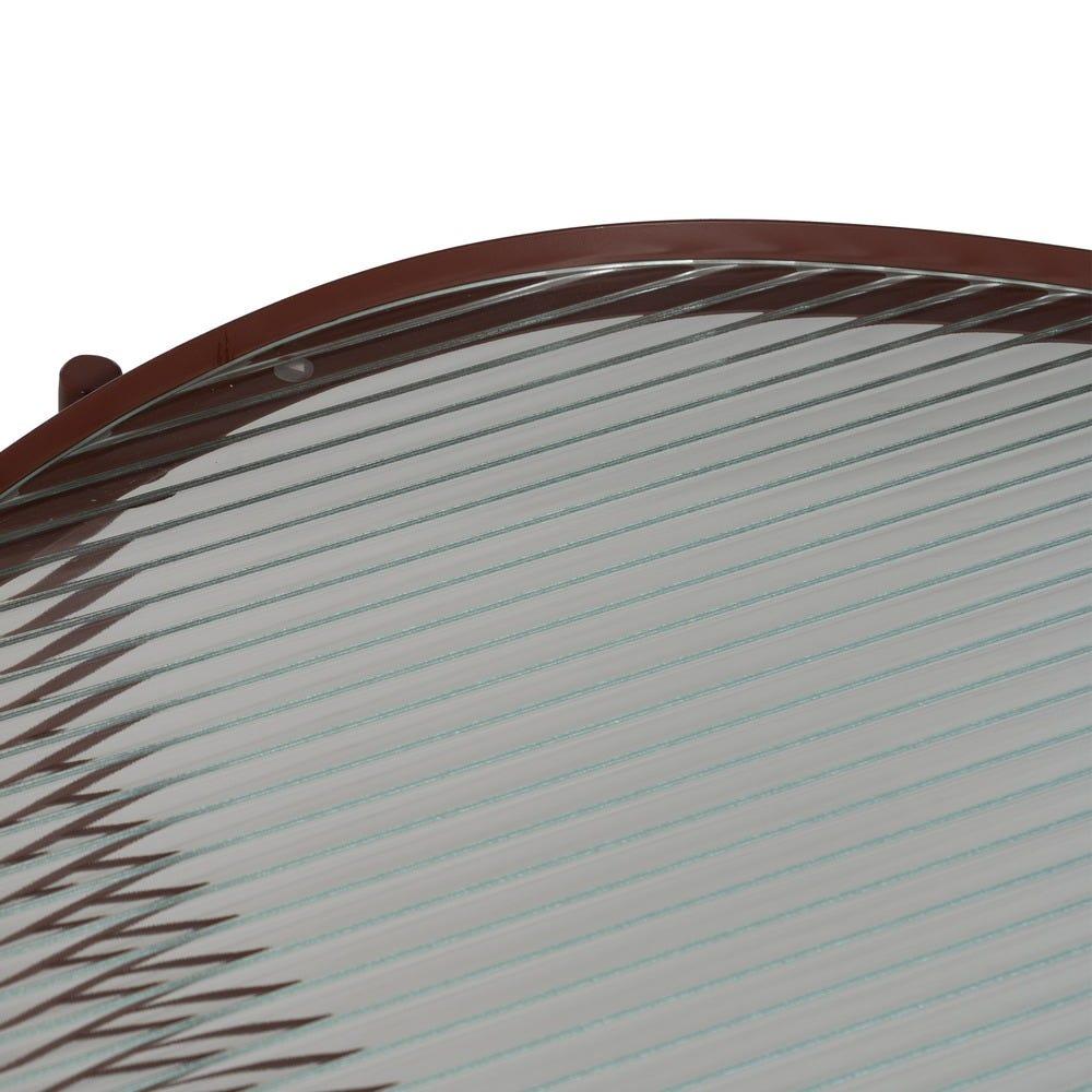 Lolahome Mesa De Centro Redonda Rojo Teja