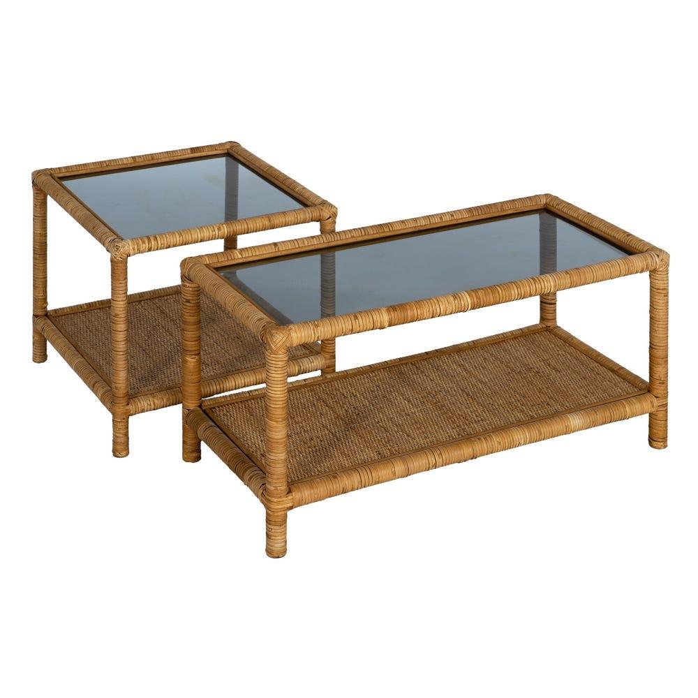 lolahome Mesa de centro rejilla