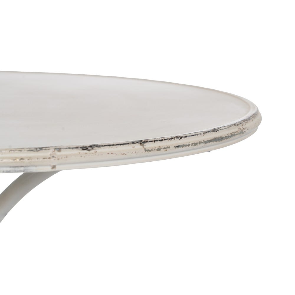 lolahome Mesa de comedor blanca de 70cm
