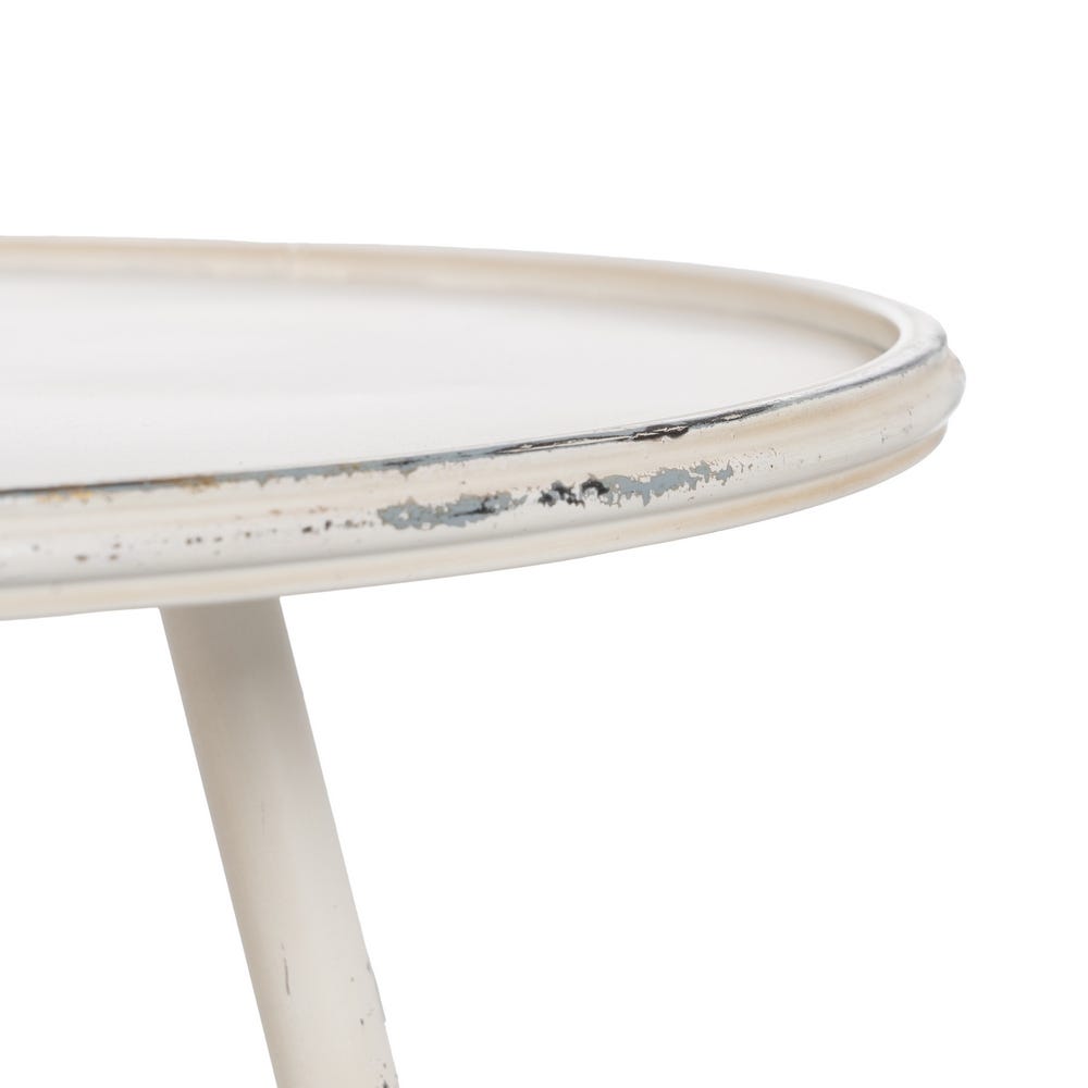 lolahome Mesa de comedor blanca de 80cm