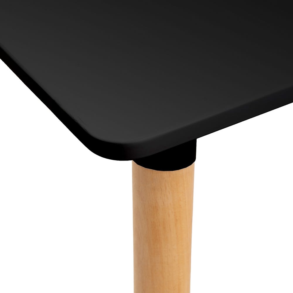 Lolahome Mesa De Comedor Negra De 120x80cm