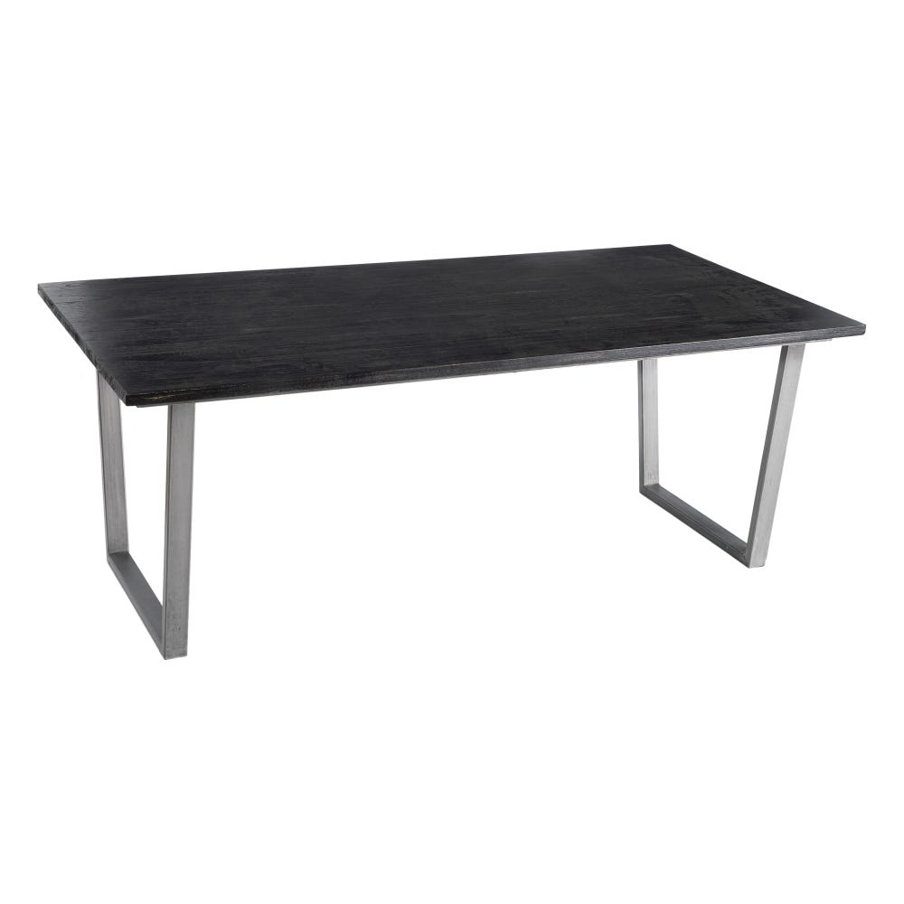 Lolahome Mesa De Comedor Negra De 200x100cm