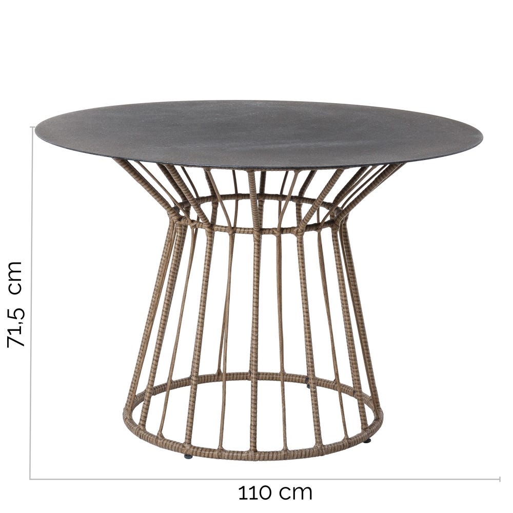 Lolahome Mesa De Jardín De Comedor Ariki De 110 Cm