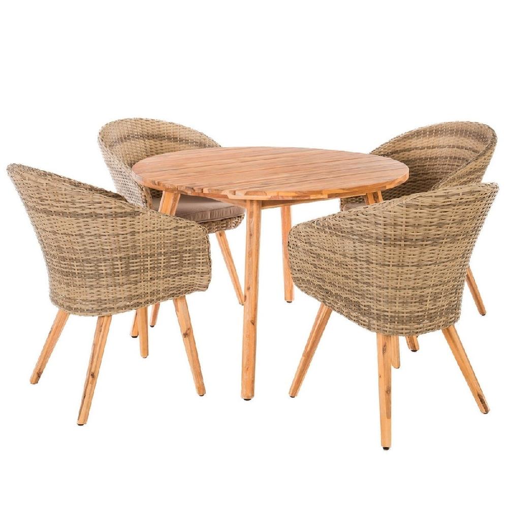 Lolahome Mesa De Jardín De Comedor De 110 Cm
