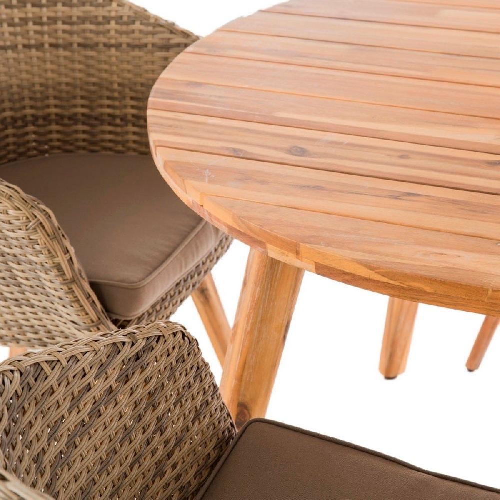 Lolahome Mesa De Jardín De Comedor De 110 Cm