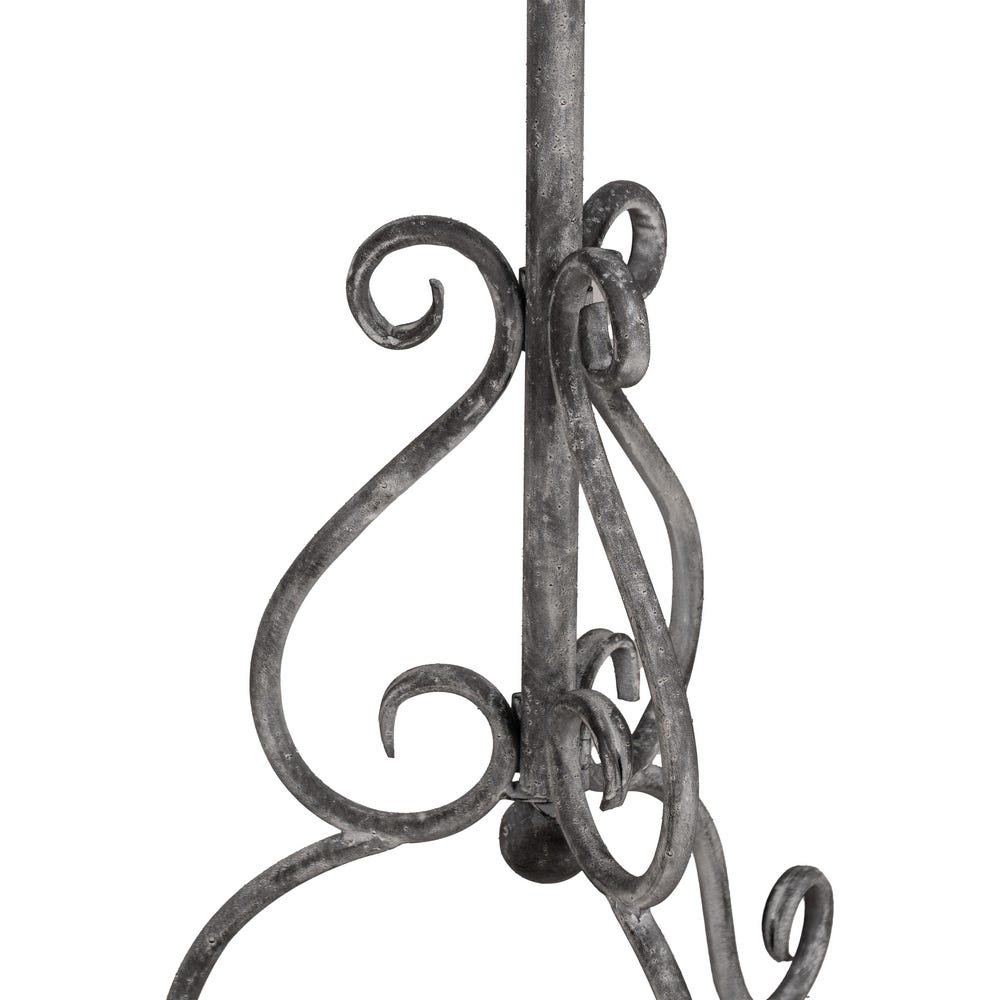 Lolahome Mesita Auxiliar Grabada Gris