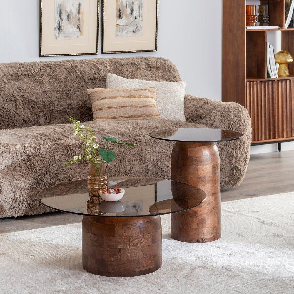 lolahome Mesita auxiliar redonda