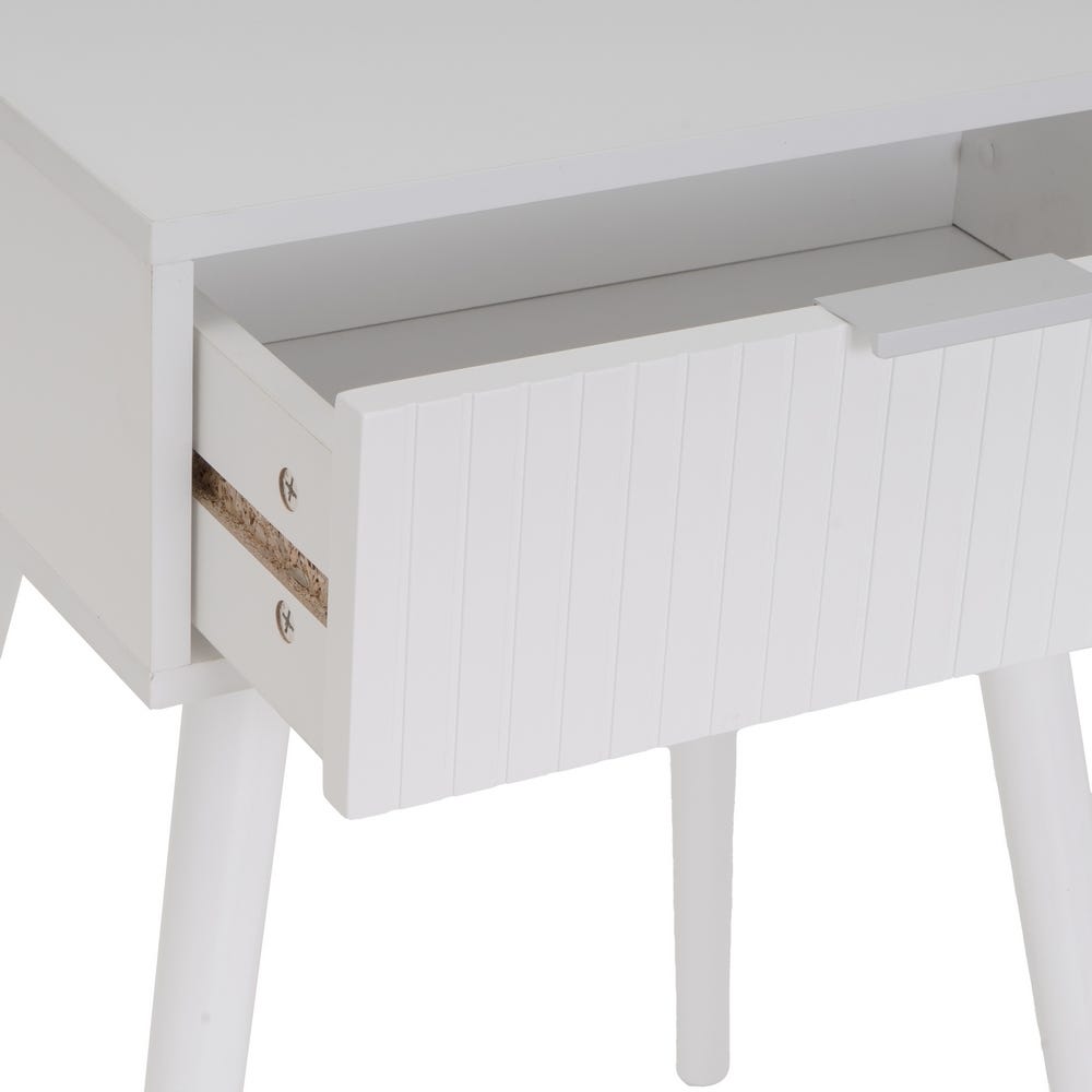 Lolahome Mesita De Noche 1 Cajón Blanca