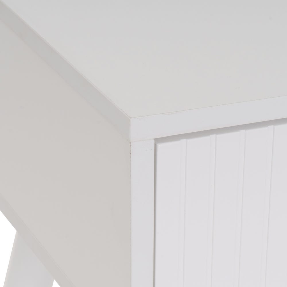 lolahome Mesita de noche 1 cajón blanca