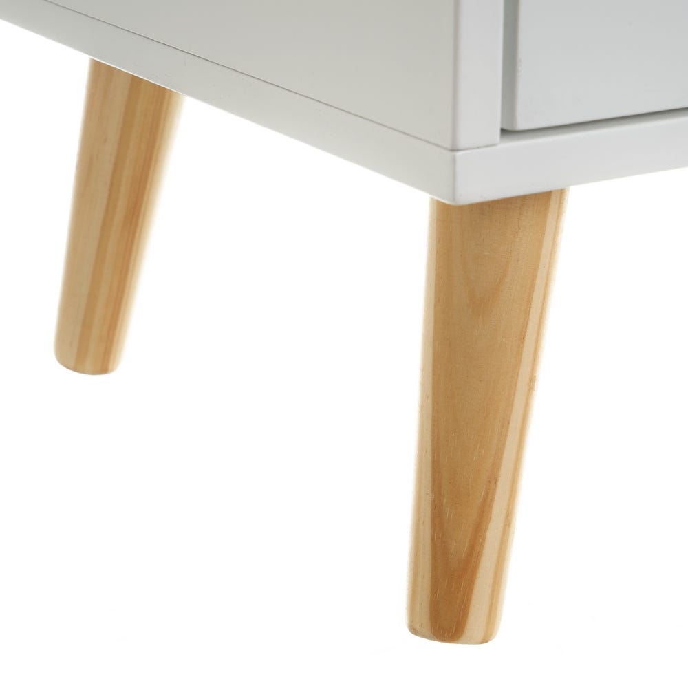 Lolahome Mesita De Noche 1 Cajón Blanco