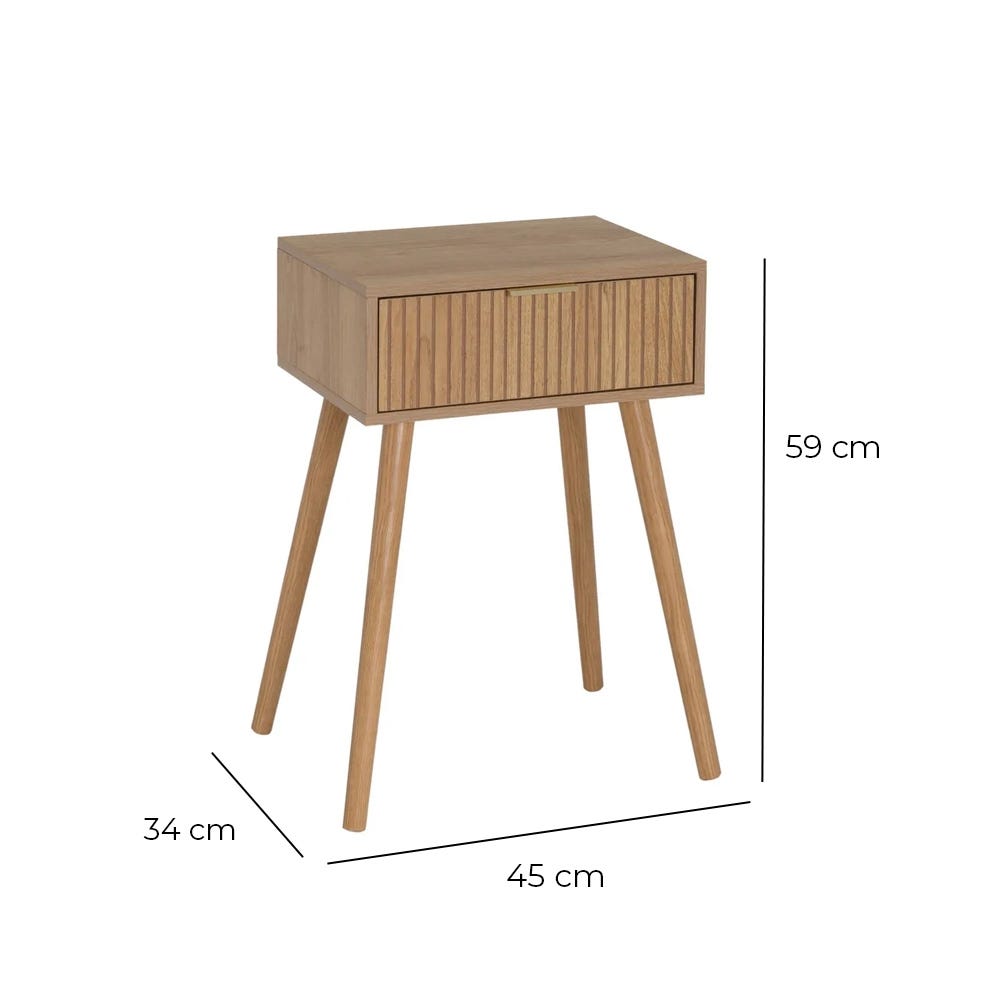 Lolahome Mesita De Noche 1 Cajón