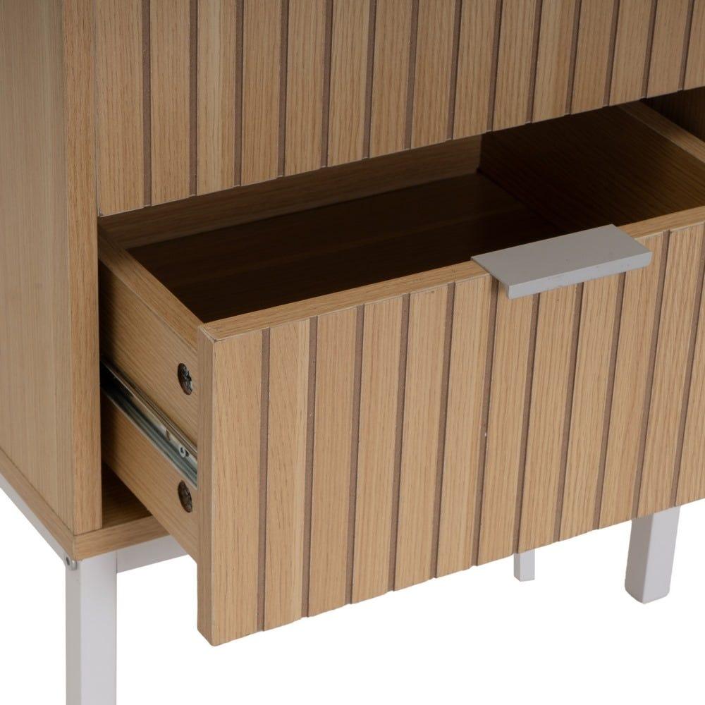 Lolahome Mesita De Noche 2 Cajones