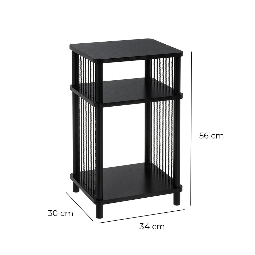 Lolahome Mesita De Noche 2 Estantes Manila