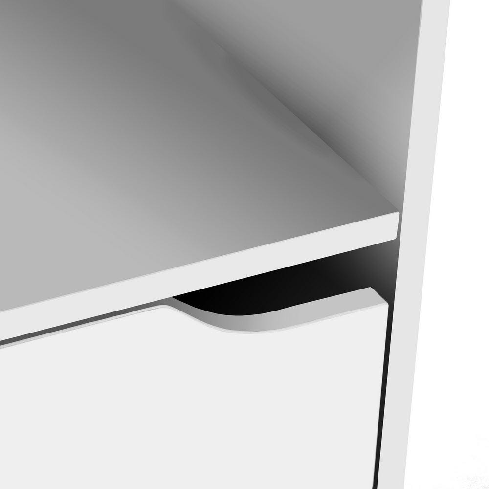 Lolahome Mesita De Noche Blanca De 1 Puerta