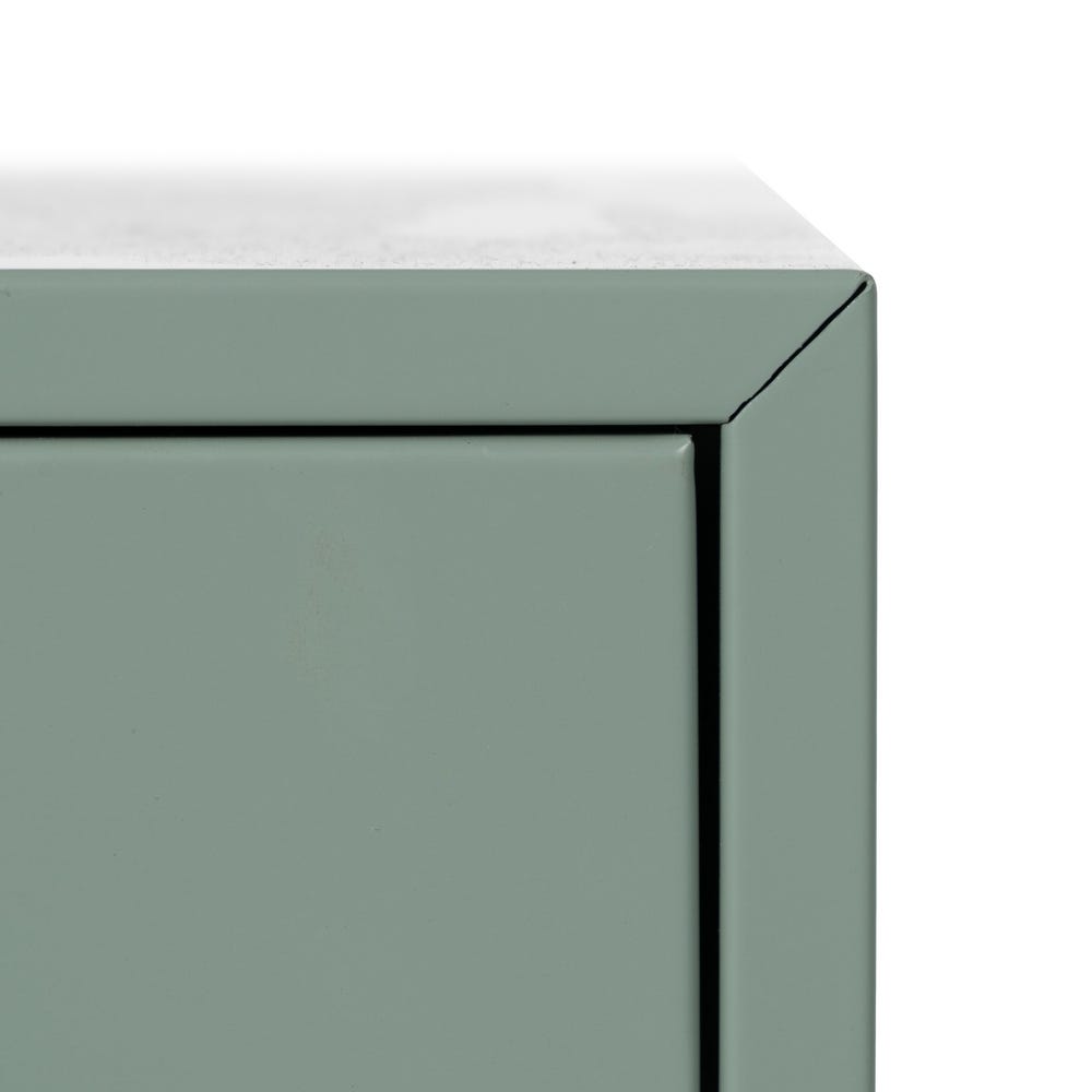 Lolahome Mesita De Noche De Acero Verde